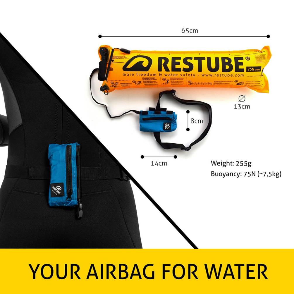 Restube Extreme Inflatable Buoyancy Belt - Black Lime Extra Image 2